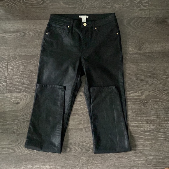 H&M Black Coated Pants - Picture 3 of 4